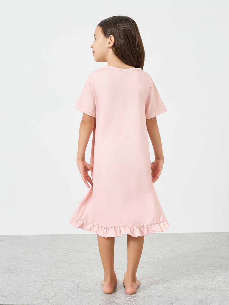 Girls Pack of 2 - Printed Short Sleeve Nightdress