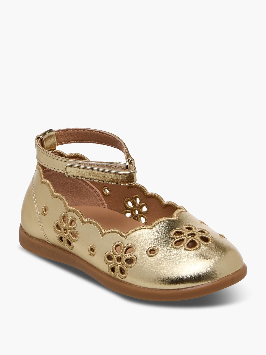 Floral Cutout Mary Jane Shoes