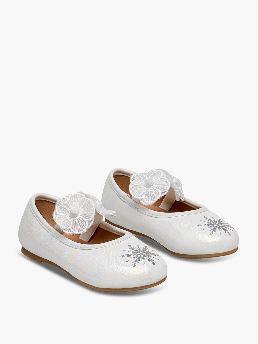 Frozen Snowflake Print Ballerina Shoes