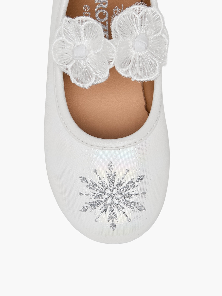 Frozen Snowflake Print Ballerina Shoes