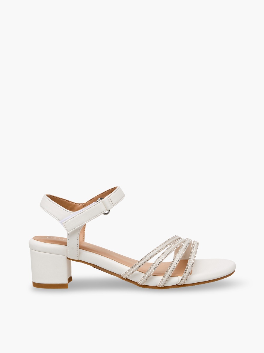 Embellished Block Heel Sandals