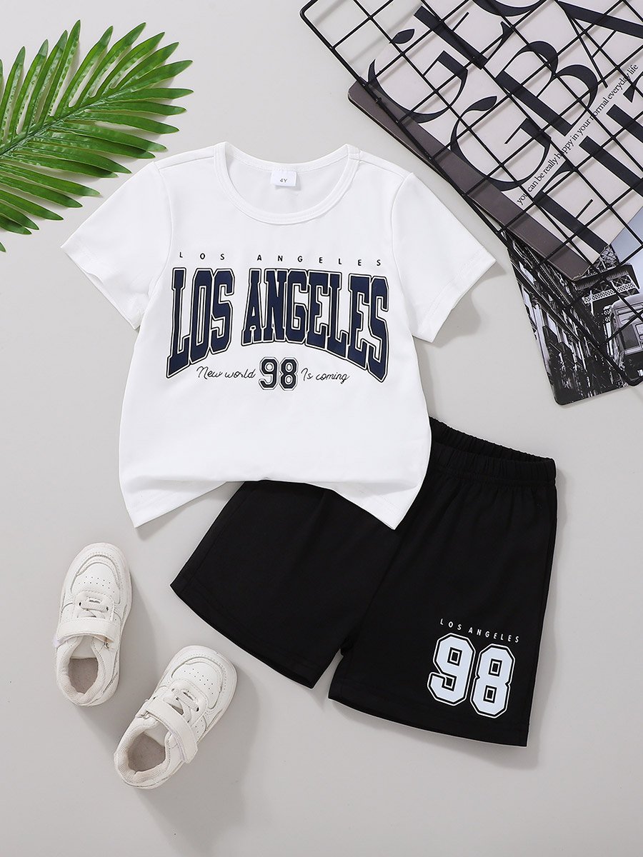 Boys Los Angeles Graphic T-Shirt and Shorts Set