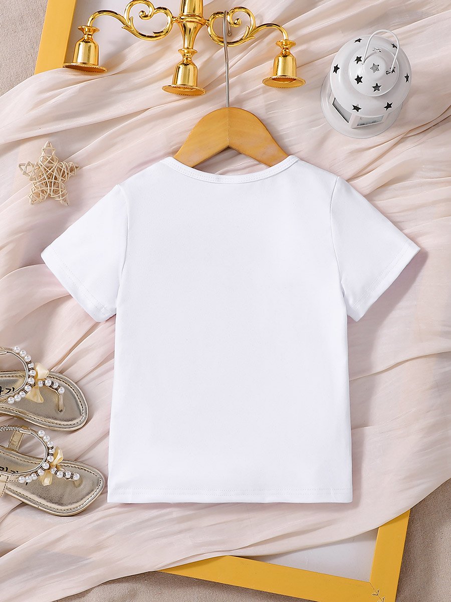 Girls White Ramadan Kareem Graphic T-Shirt