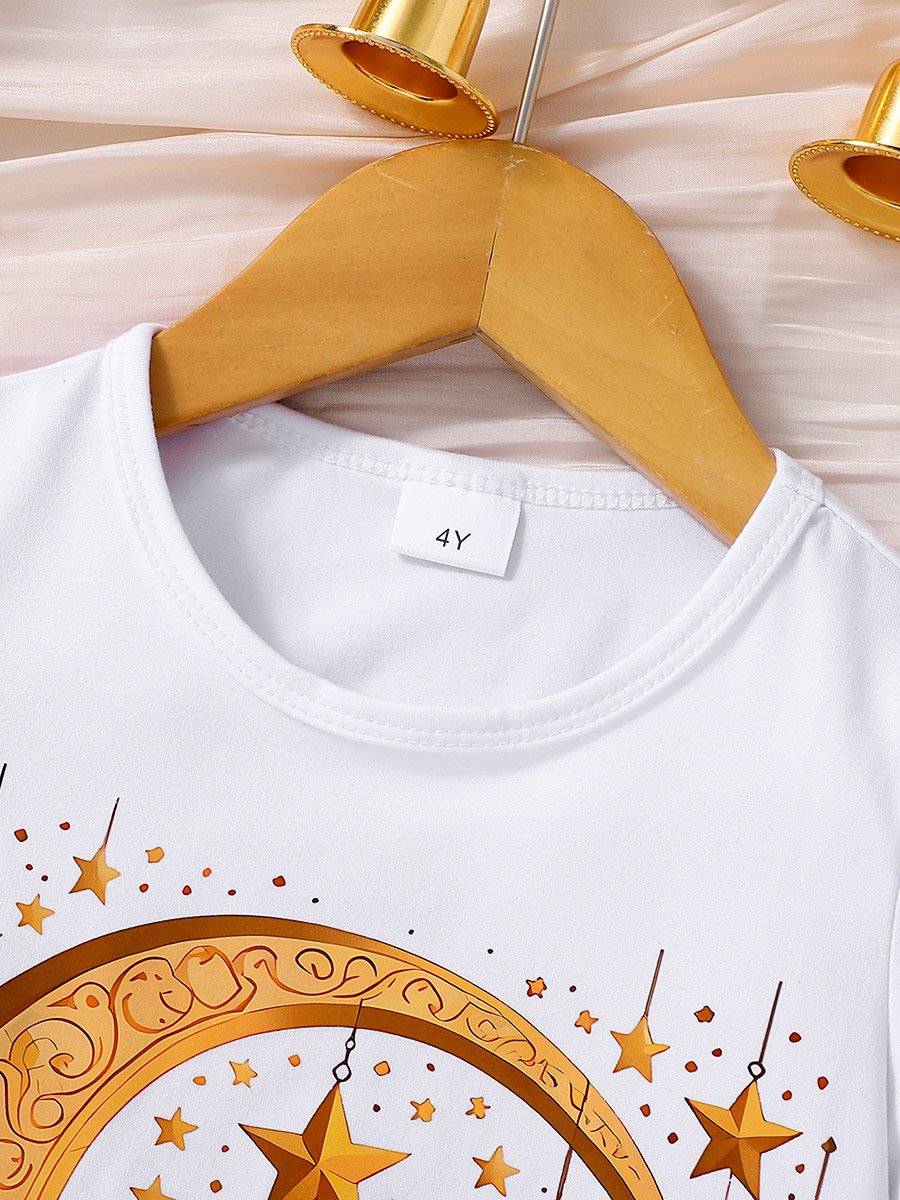 Girls White Ramadan Kareem Graphic T-Shirt