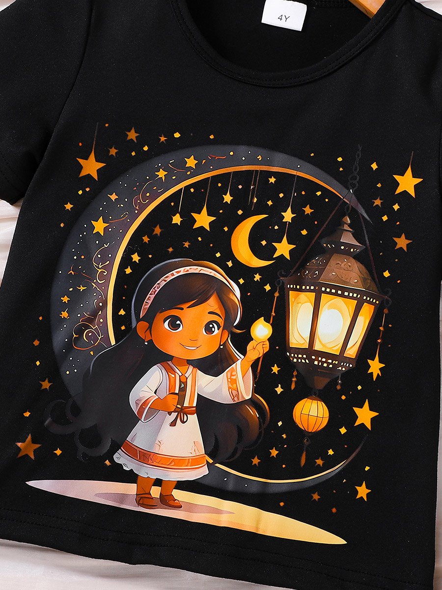 تيشيرت بطبعة جرافيك رمضان للأطفال