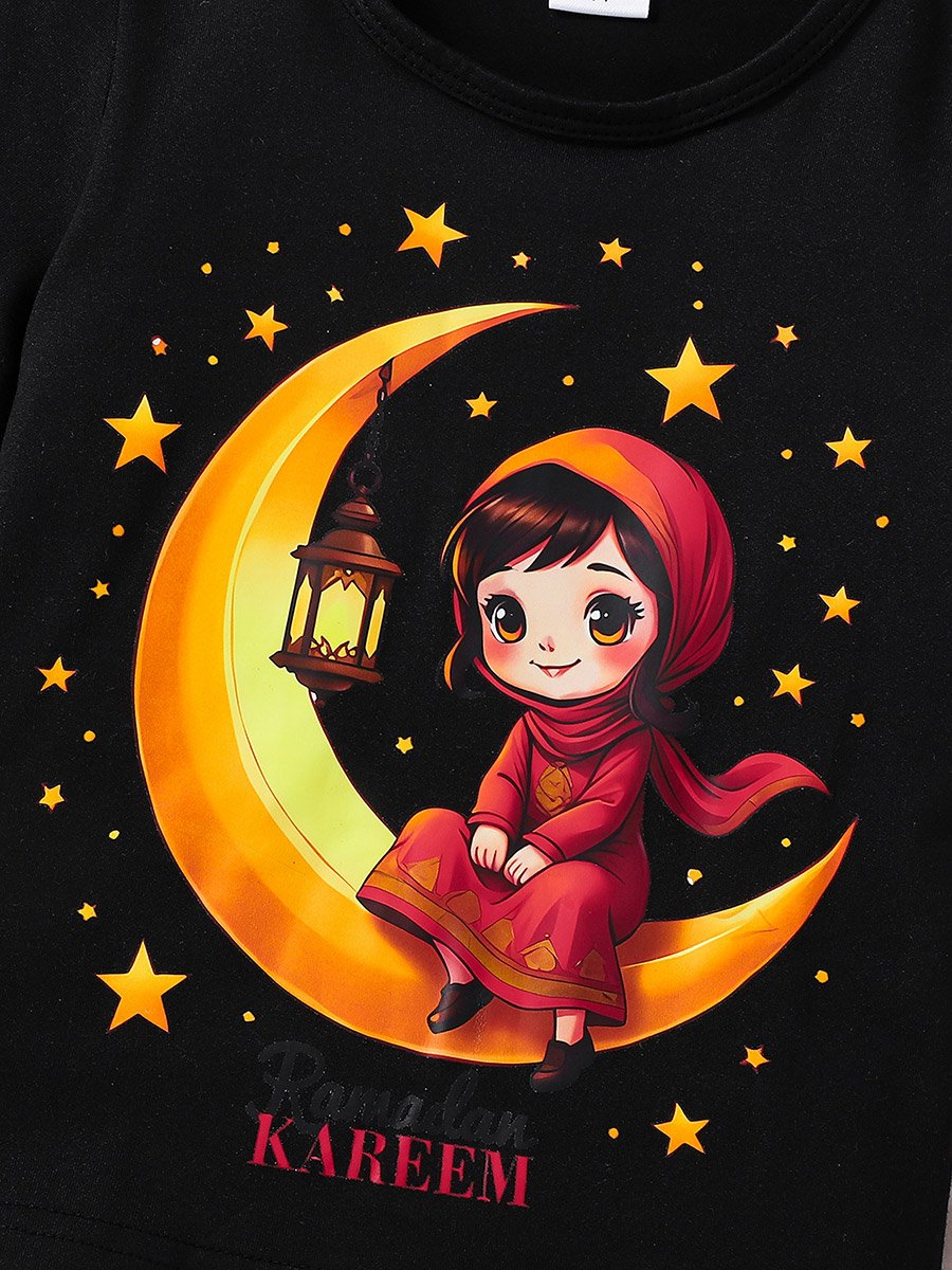 تيشيرت بطبعة جرافيك رمضان كريم للأطفال