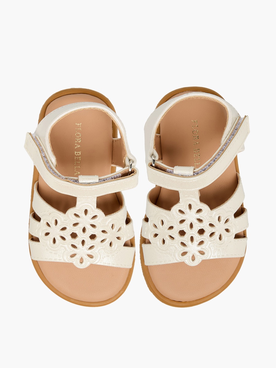 Cutout Design Hook and Loop Sandals