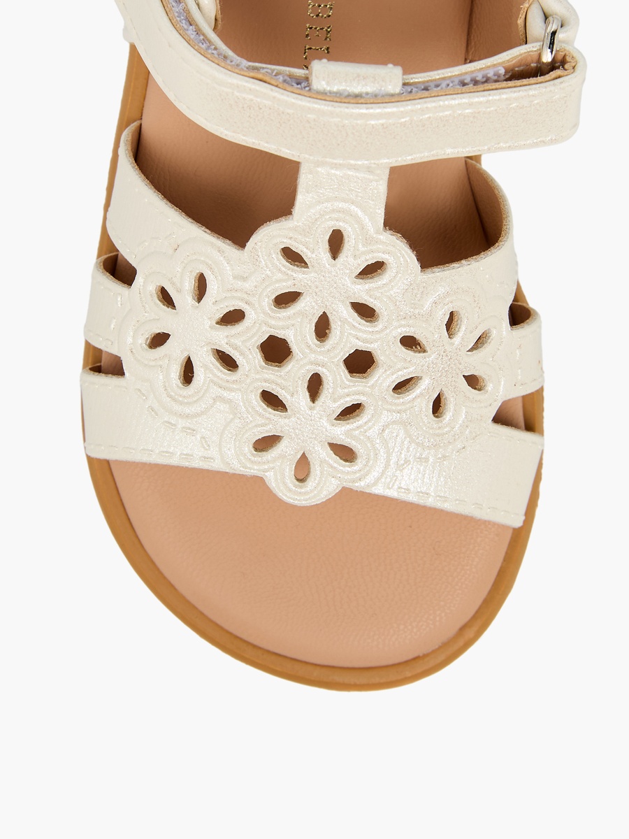Cutout Design Hook and Loop Sandals