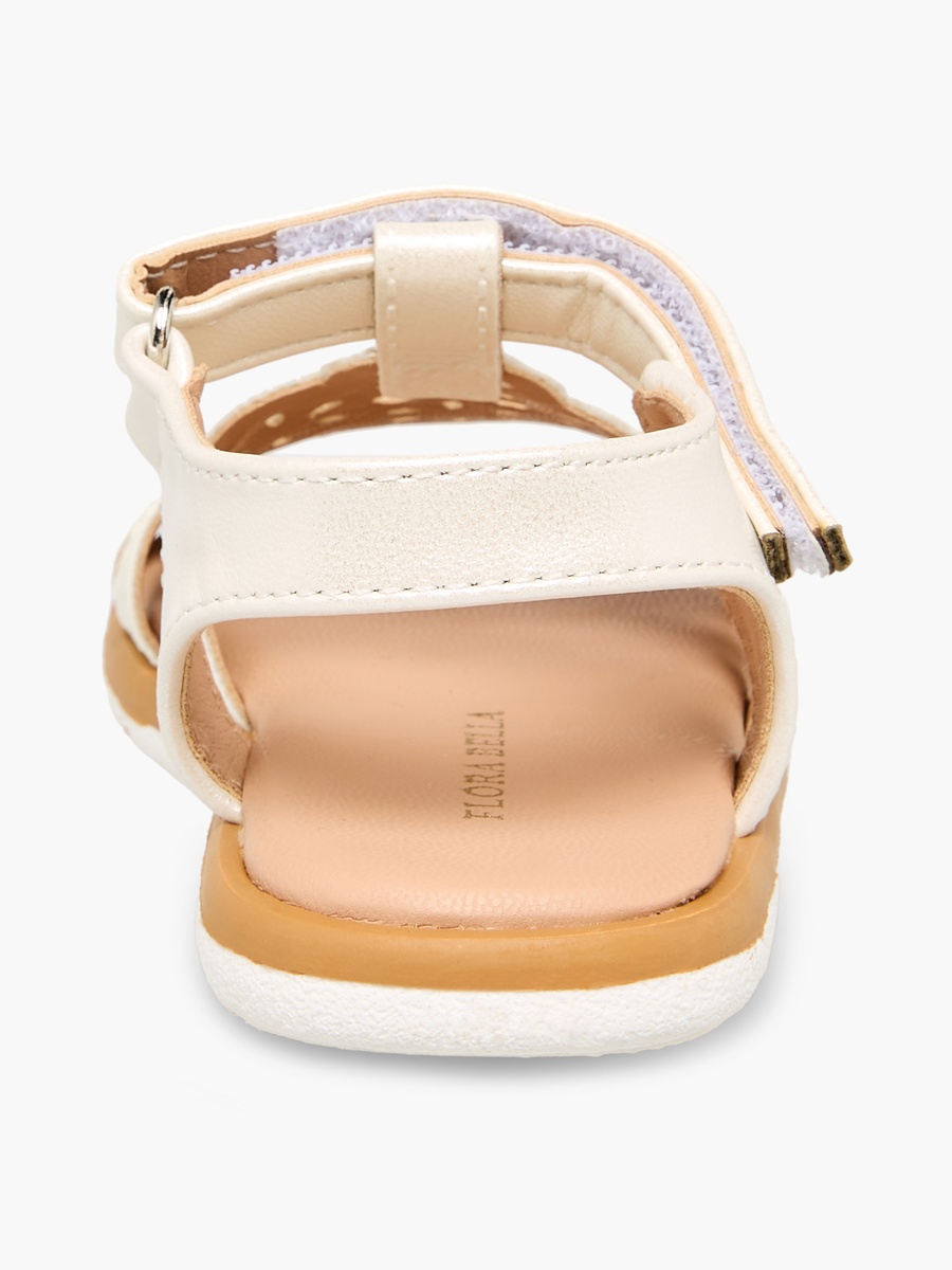 Cutout Design Hook and Loop Sandals