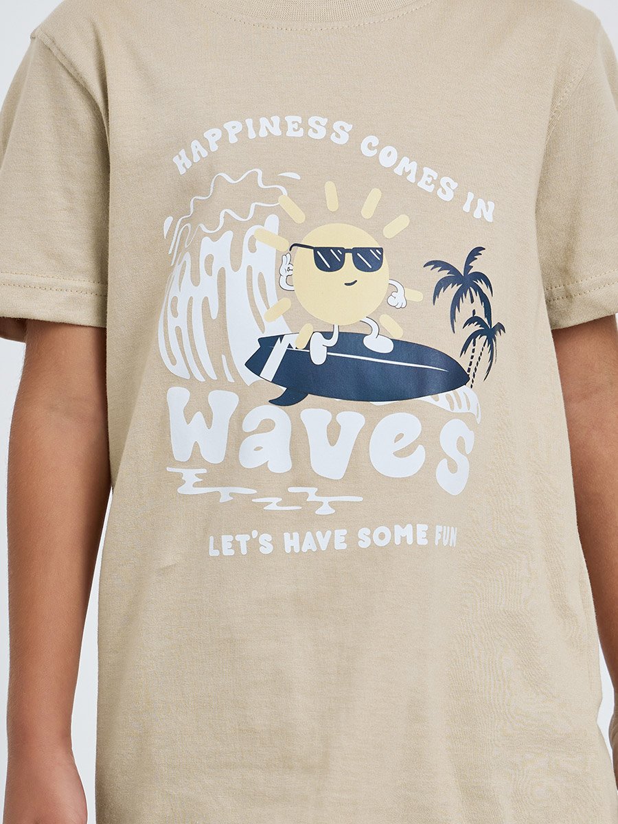 Boys Graphic Print Short Sleeve Cotton T-Shirt