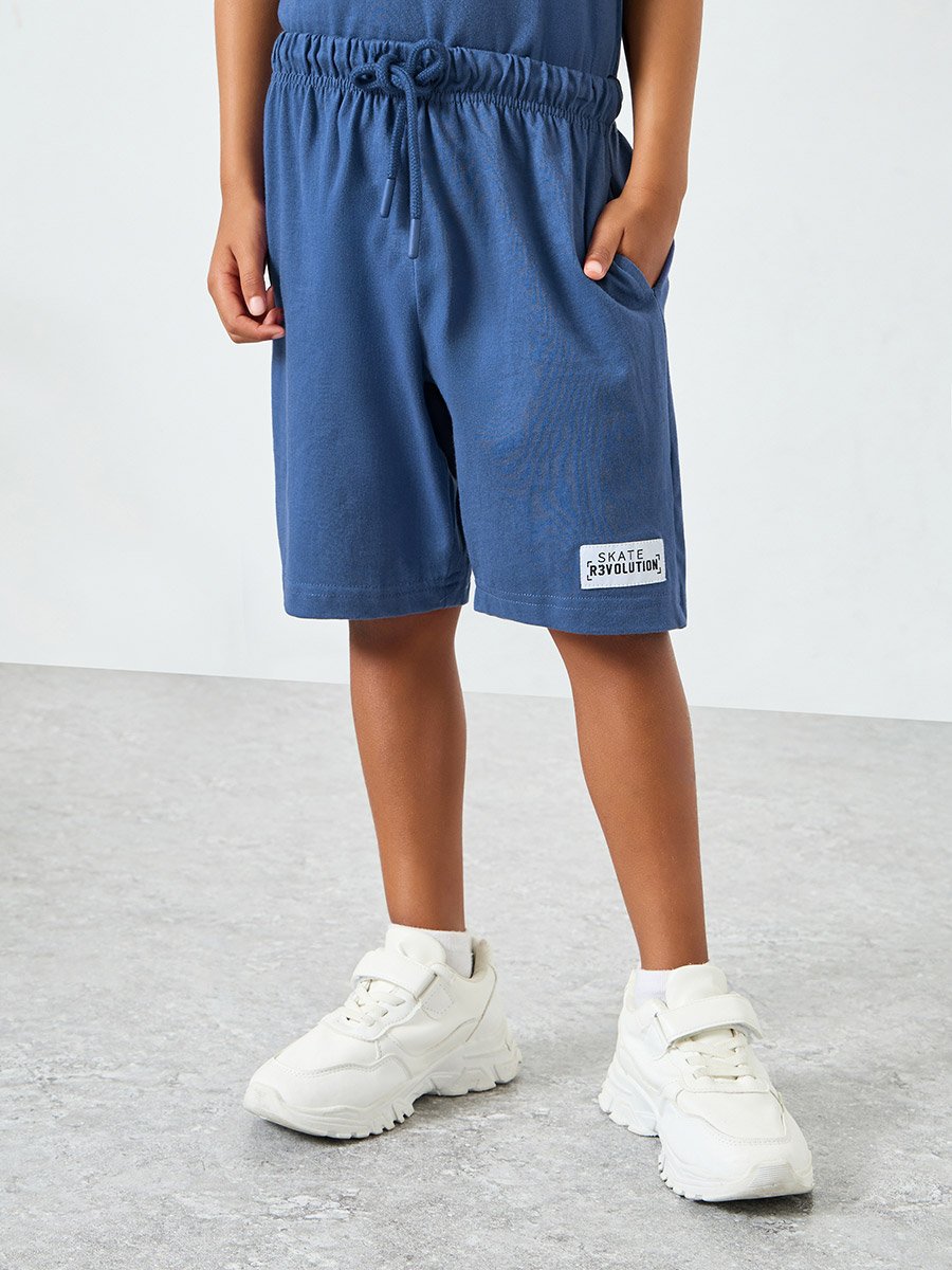 Boys Printed Oversized T-Shirt and Shorts Set