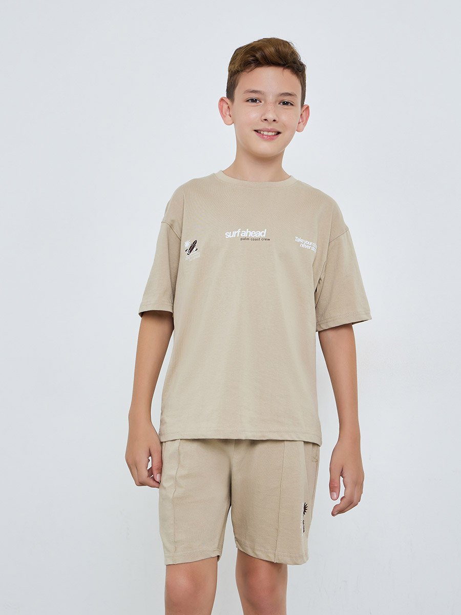 Teen Boys Graphic Oversized T-Shirt and Shorts Set