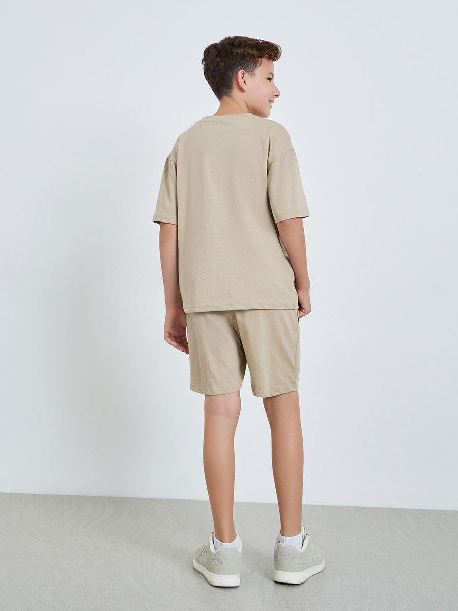 Teen Boys Graphic Oversized T-Shirt and Shorts Set