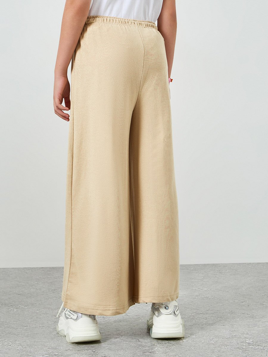 Teen Girls Cotton Wide Leg Joggers