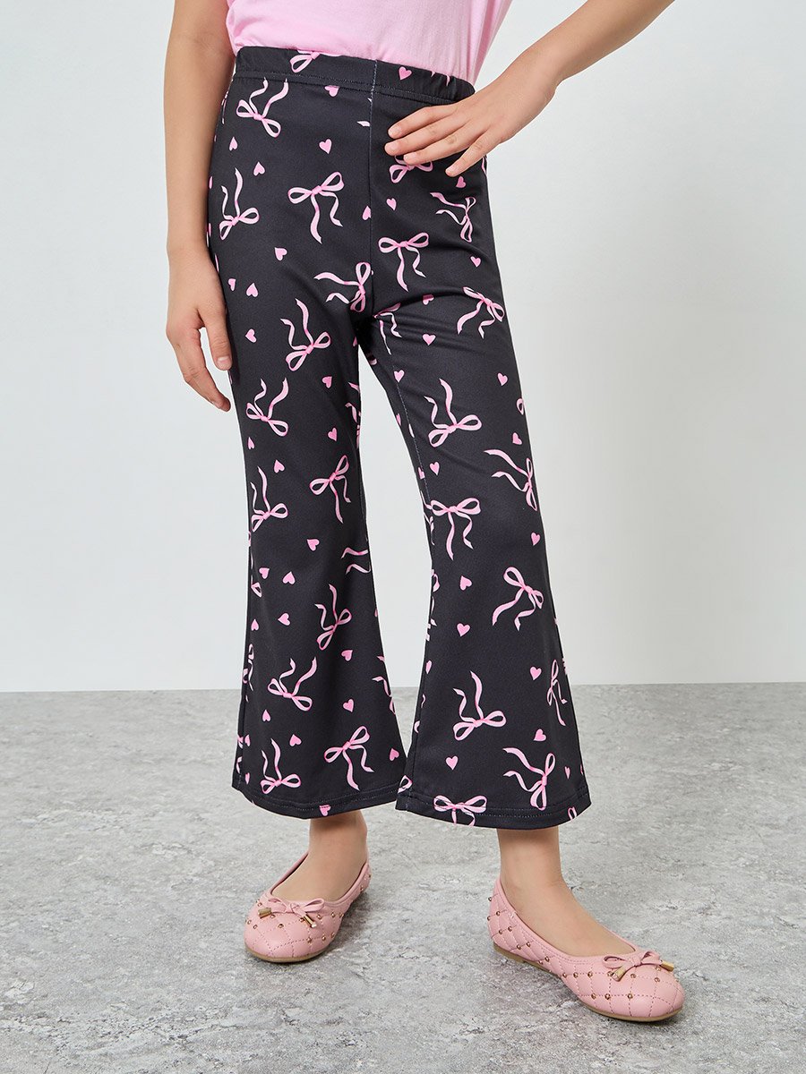 Pack of 2 - Girls Printed Crop Leggings