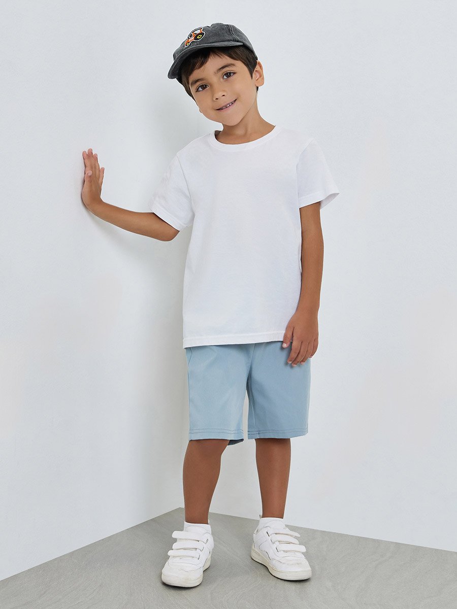 Pack of 2 - Boys Solid Knee-Length Shorts