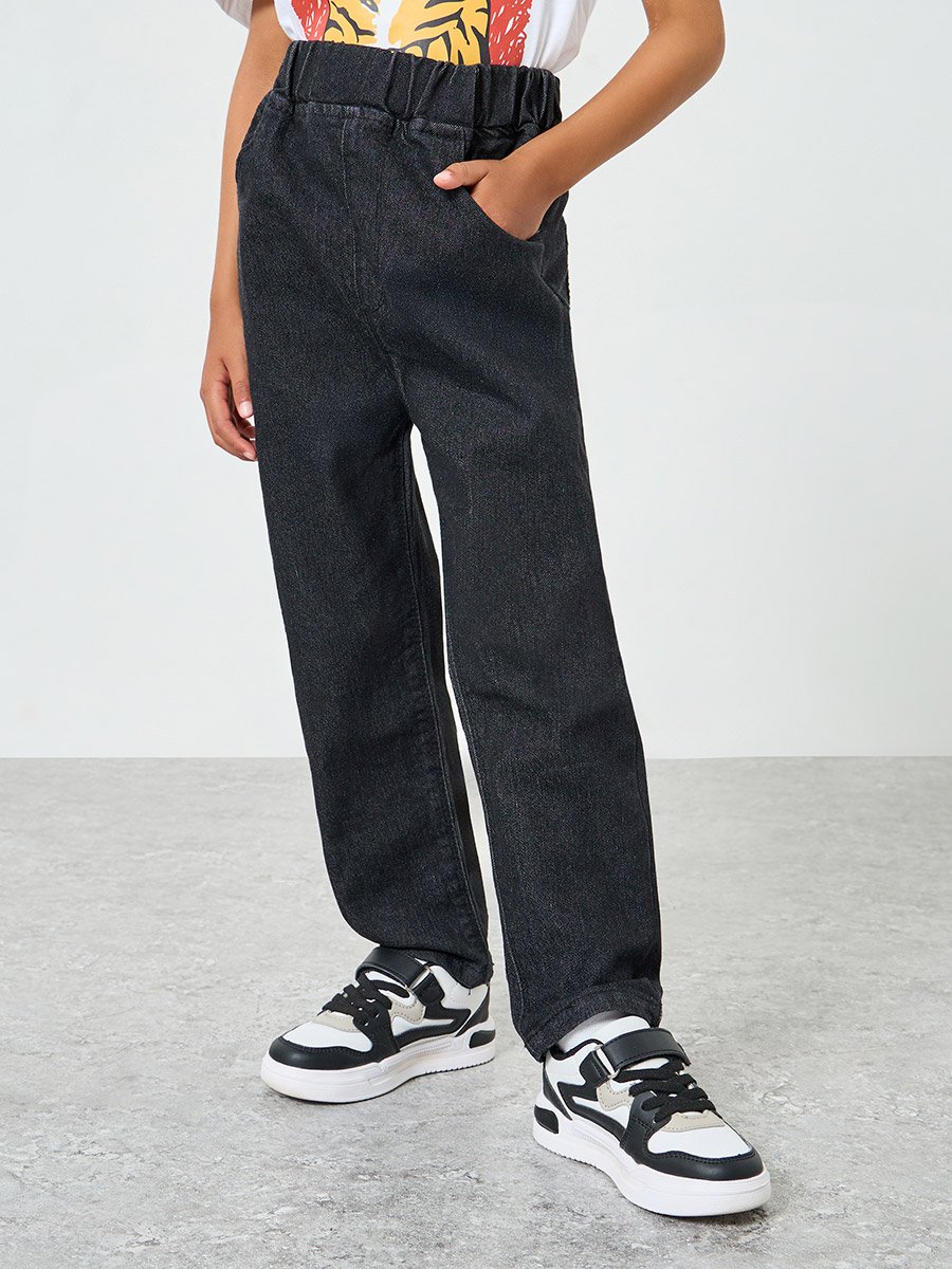 Boys Cotton Pull-On Jeans