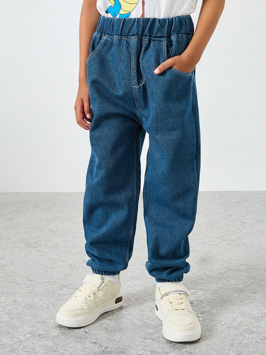 Boys Cotton Pull-On Jeans