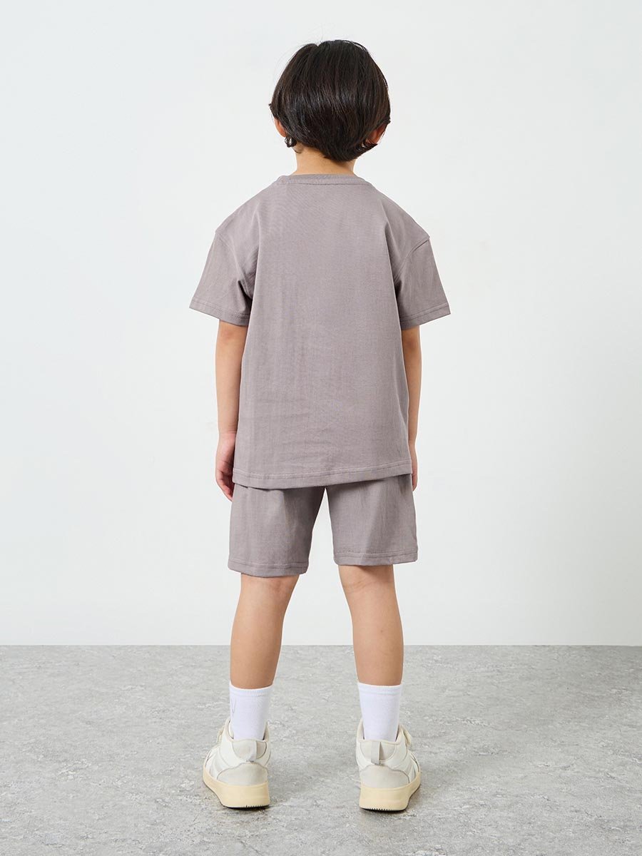 Boys Embossed Print Oversized T-Shirt and Shorts Set