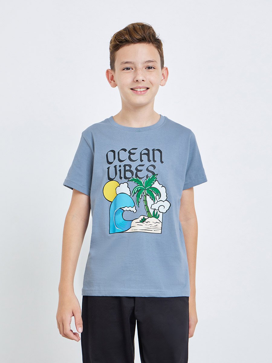 Teen Boys Ocean Graphic Print T-Shirt
