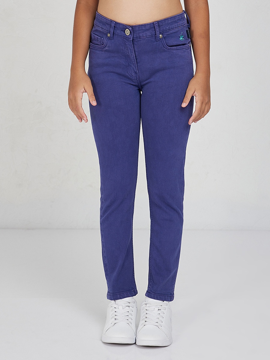 Girls Slim Fit Cotton Jeans