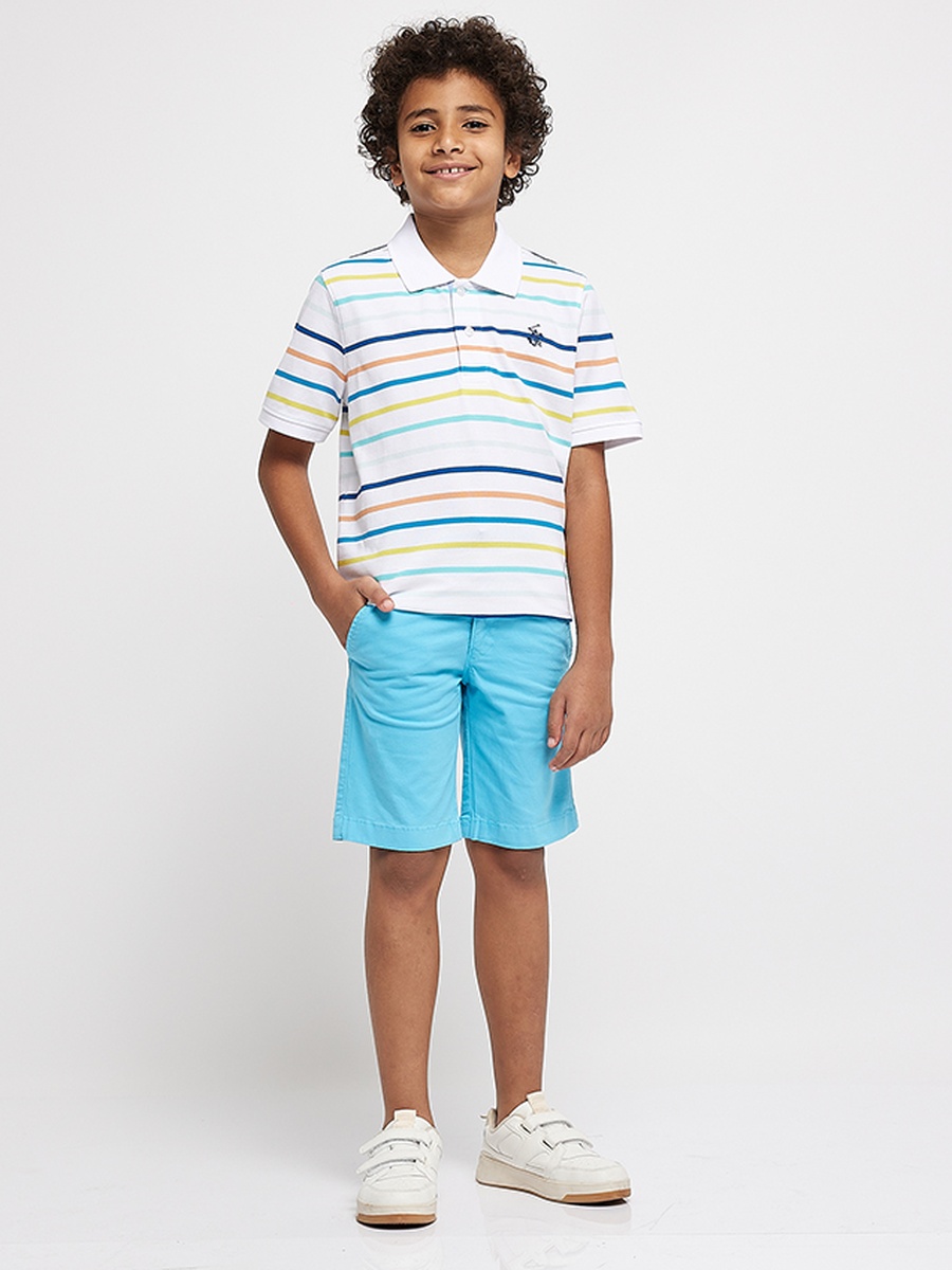Solid Woven Shorts with Belt Loops