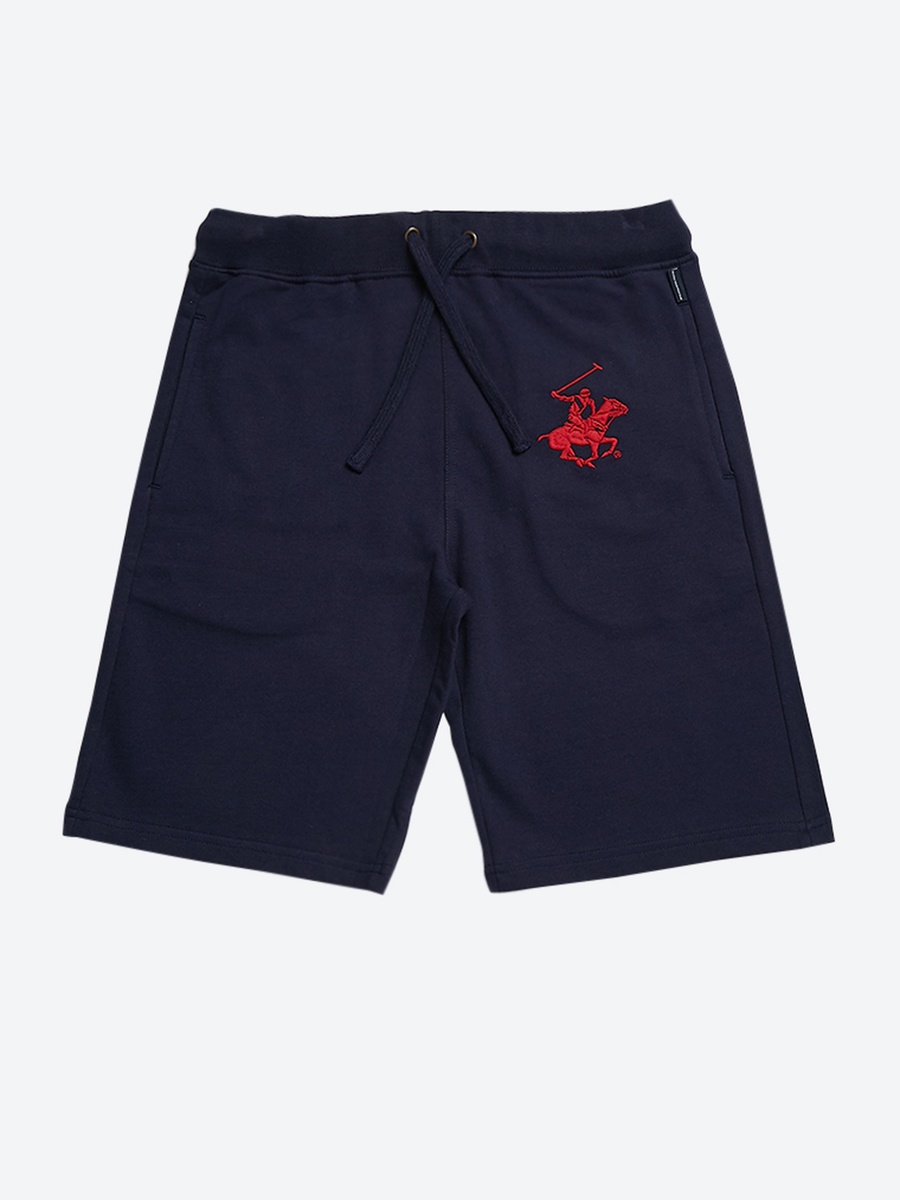 Logo Embroidered Drawstring Knit Shorts