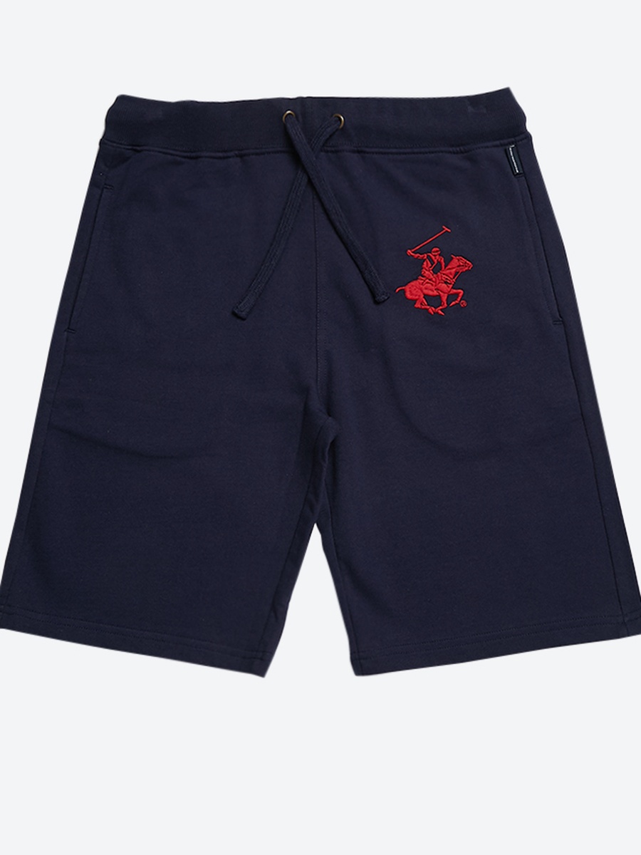 Logo Embroidered Drawstring Knit Shorts
