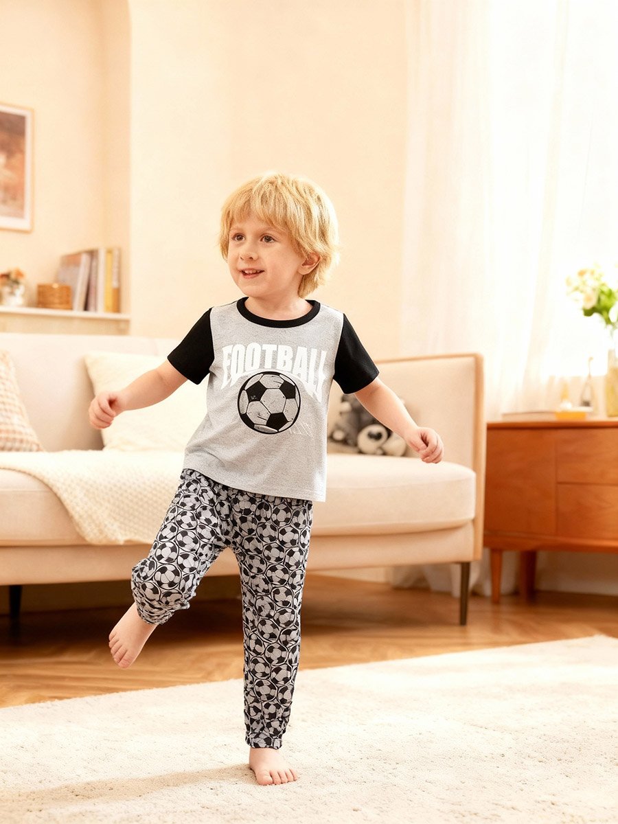 Boys Graphic Print T-Shirt and Pyjama Set