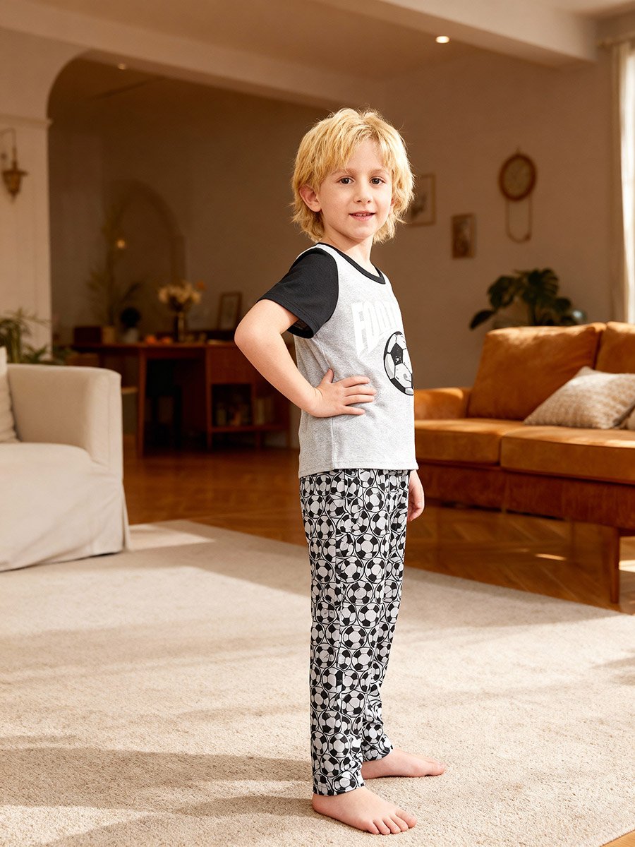 Boys Graphic Print T-Shirt and Pyjama Set