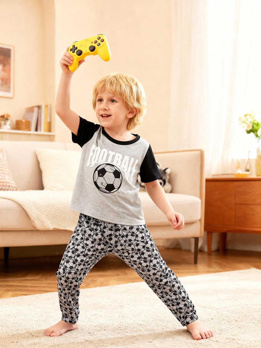 Boys Graphic Print T-Shirt and Pyjama Set