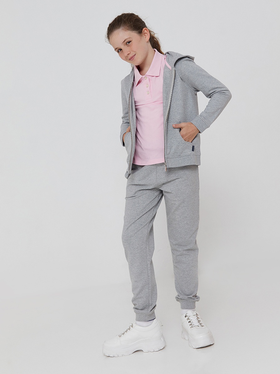Girls Solid Zip-Through Hoodie