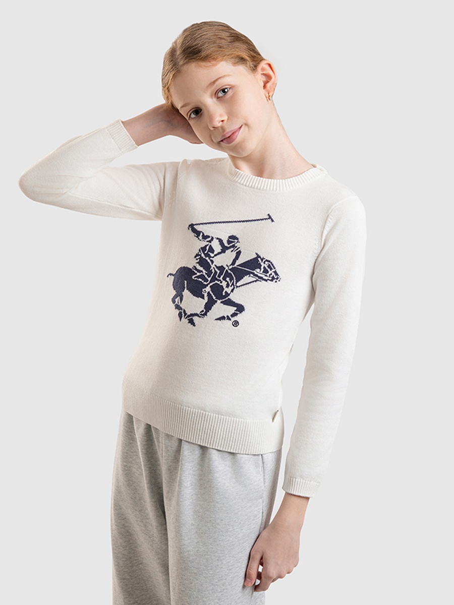 Girls Logo Detail Knitted Sweater