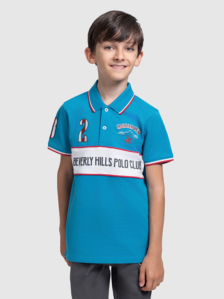 Boys Logo Embroidered Polo T-Shirt