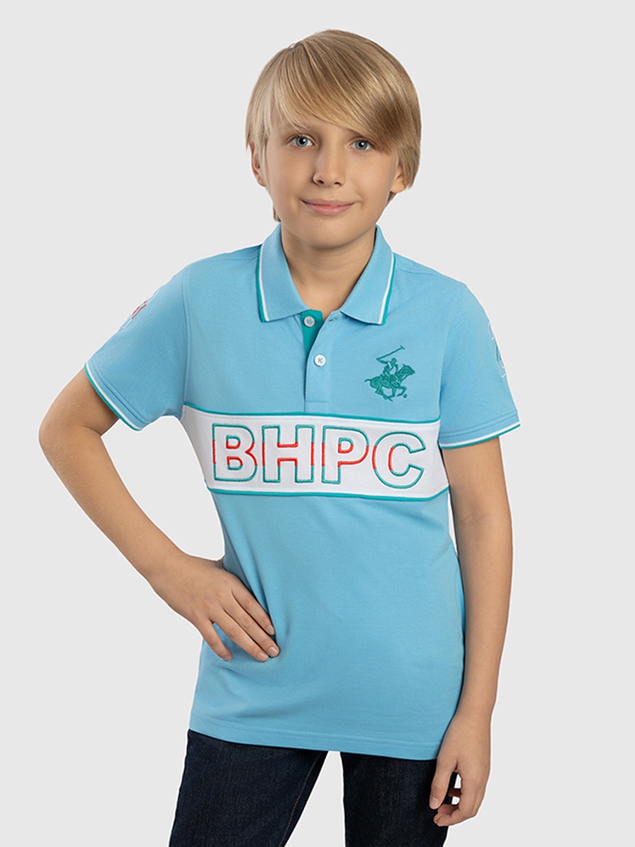 Boys Logo Embroidered Polo T-Shirt