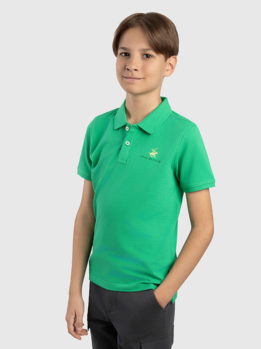 Boys Regular Fit Solid Polo T-Shirt