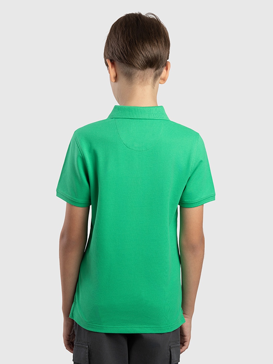 Boys Regular Fit Solid Polo T-Shirt