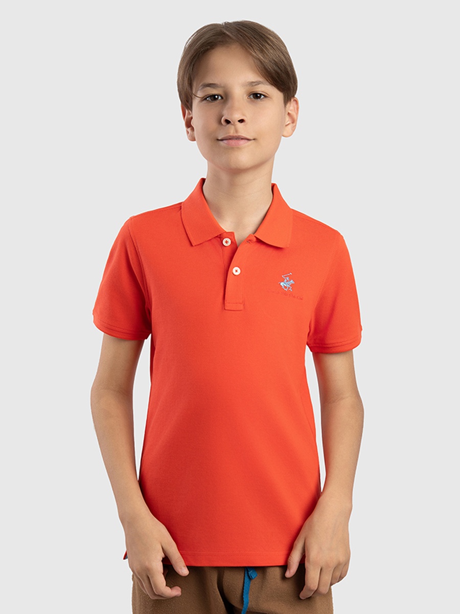 Boys Regular Fit Solid Polo T-Shirt
