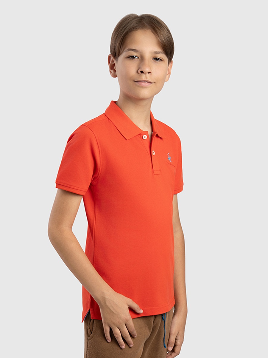 Boys Regular Fit Solid Polo T-Shirt