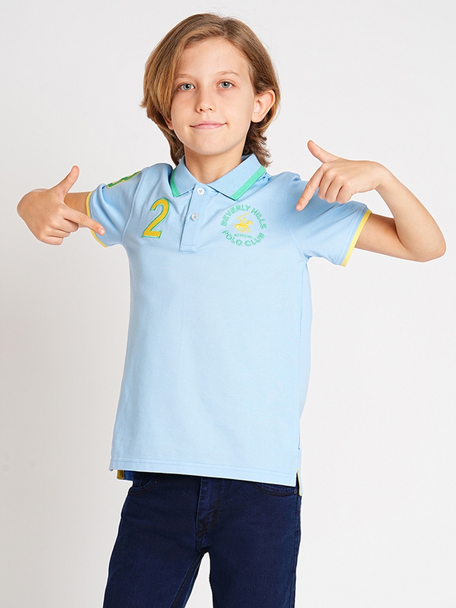 Boys Regular Fit Logo Detail Polo T-Shirt