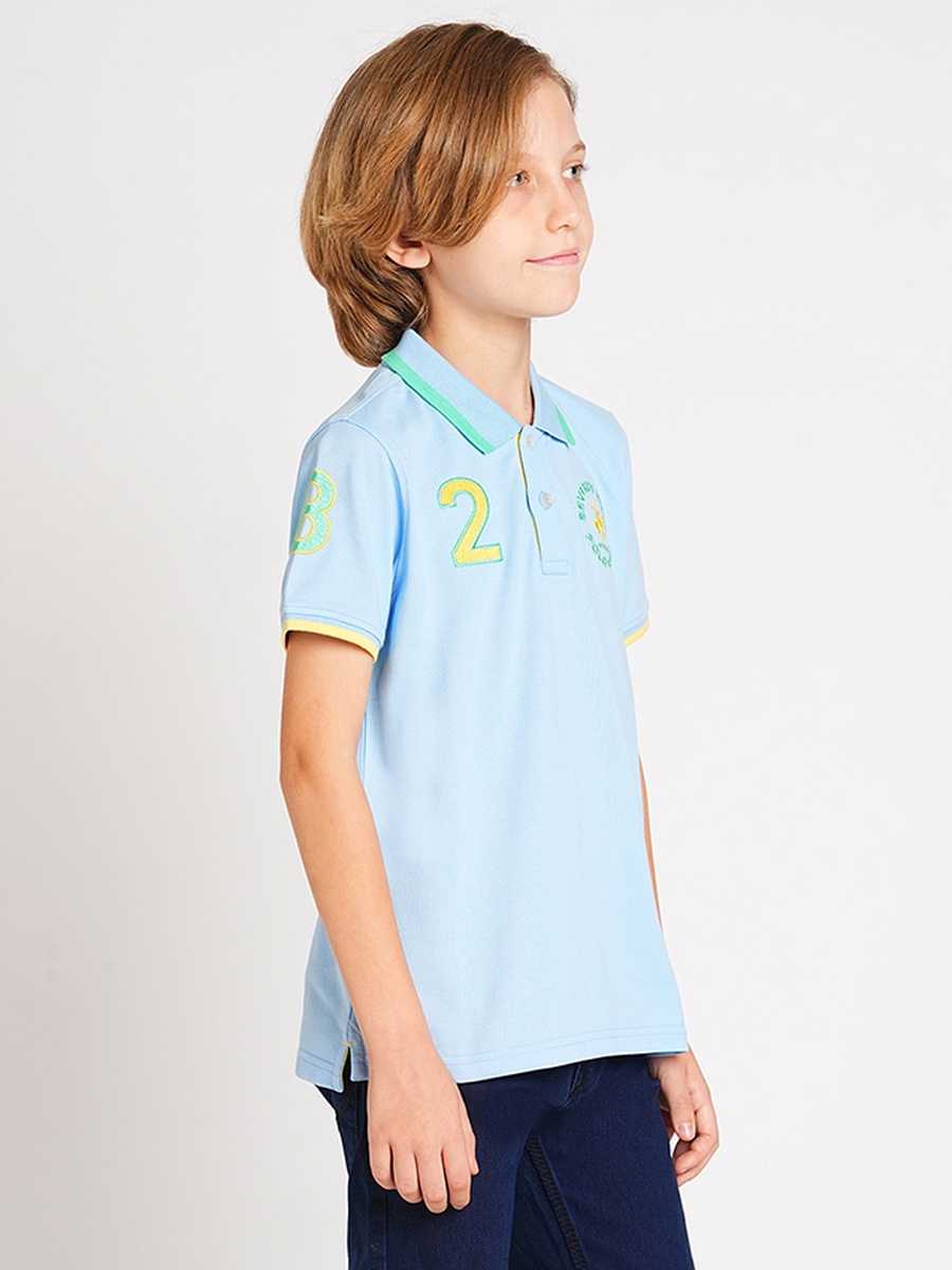 Boys Regular Fit Logo Detail Polo T-Shirt