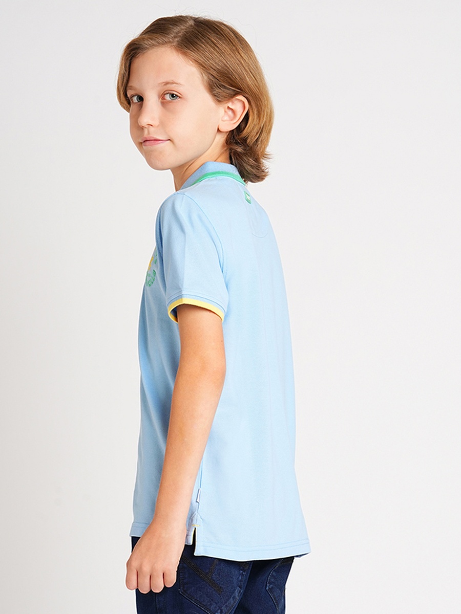 Boys Regular Fit Logo Detail Polo T-Shirt
