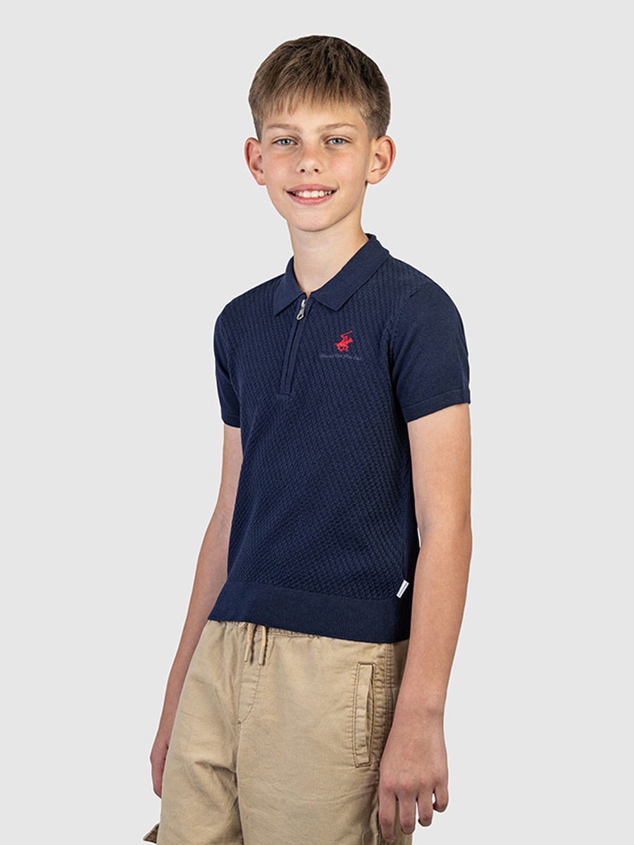 Boys Regular Fit Solid Polo T-Shirt