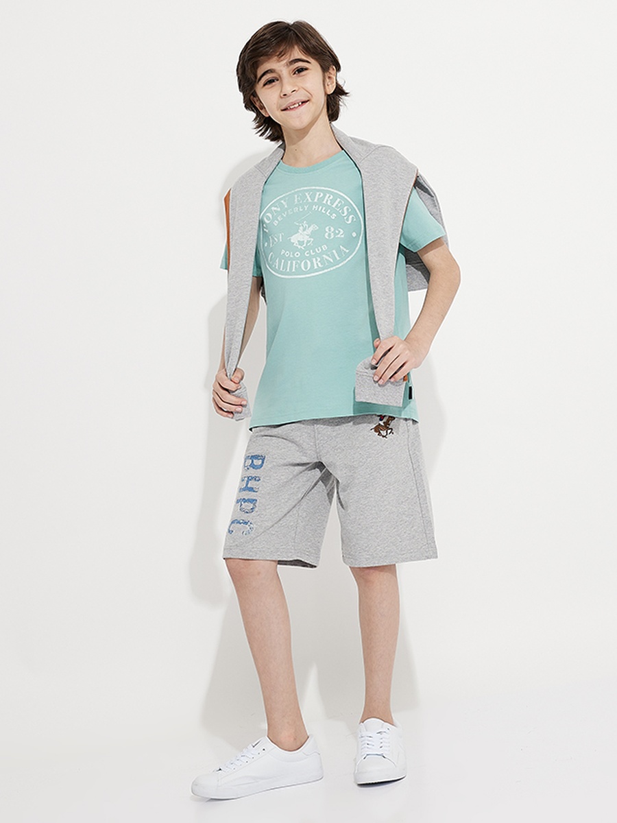 Boys Regular Fit Logo Print T-Shirt