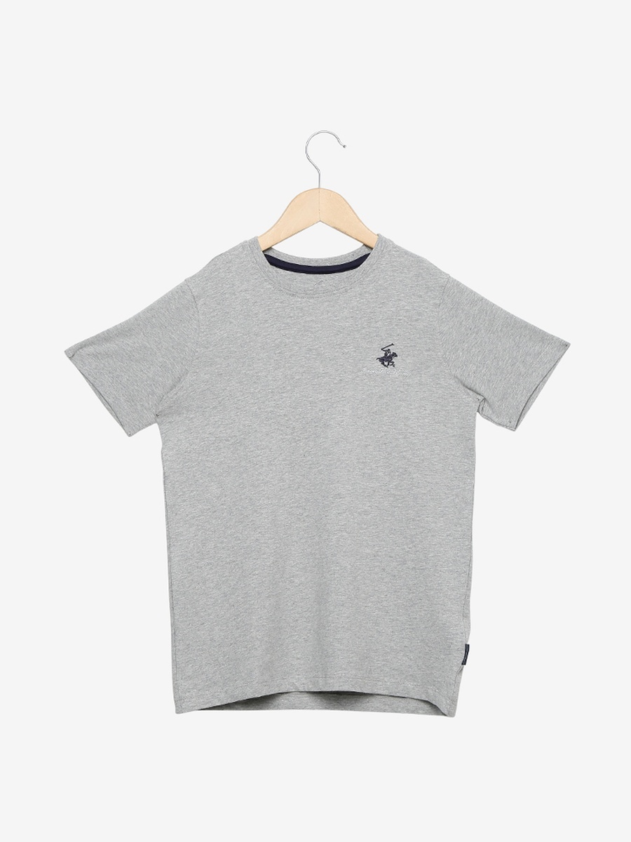 Boys Regular Fit Solid Cotton T-Shirt