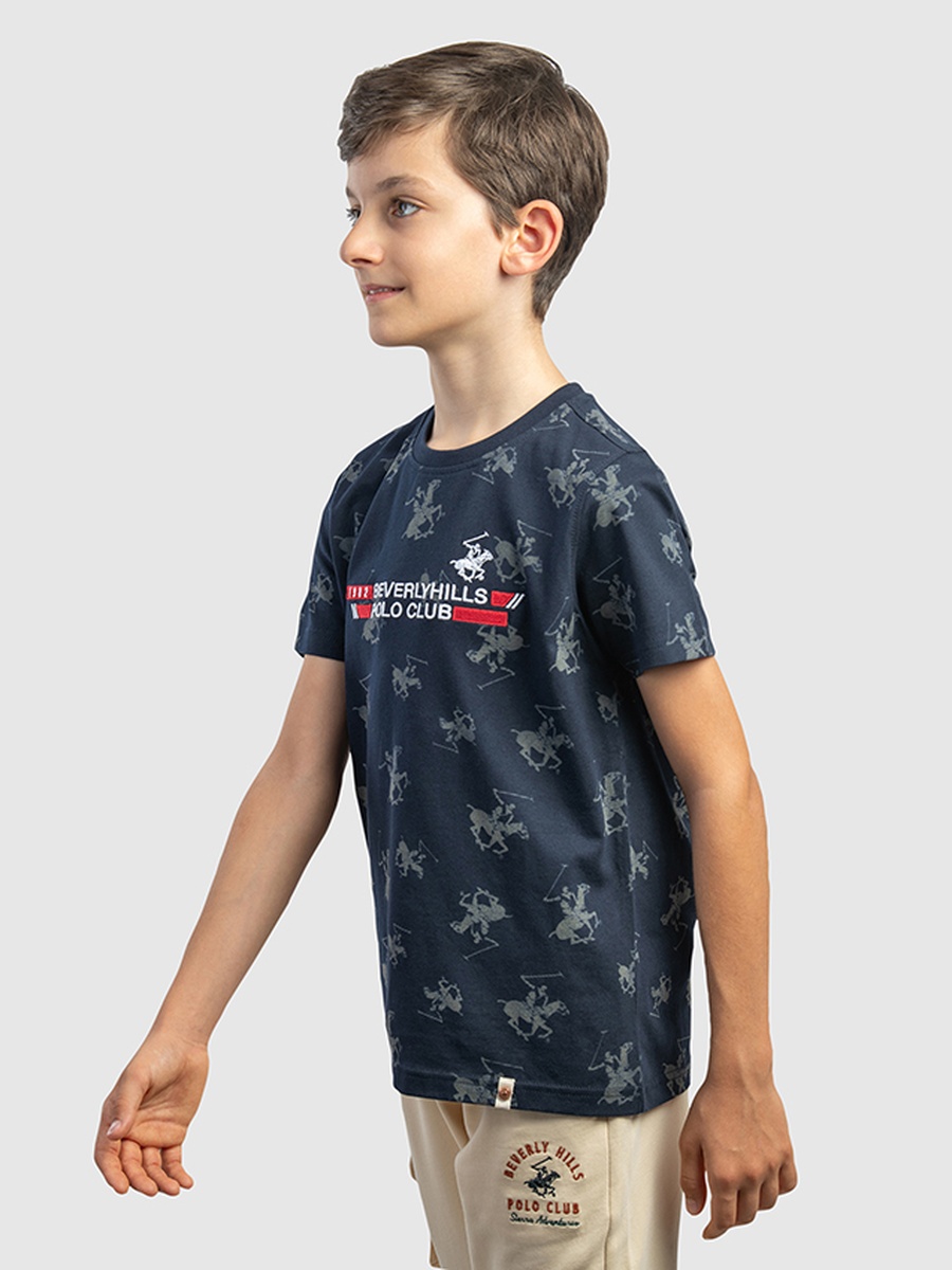Boys Regular Fit Logo Print T-Shirt