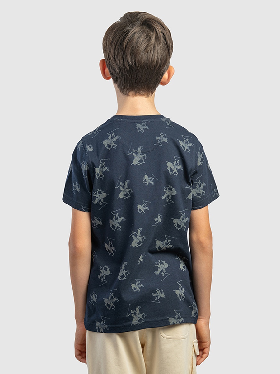 Boys Regular Fit Logo Print T-Shirt