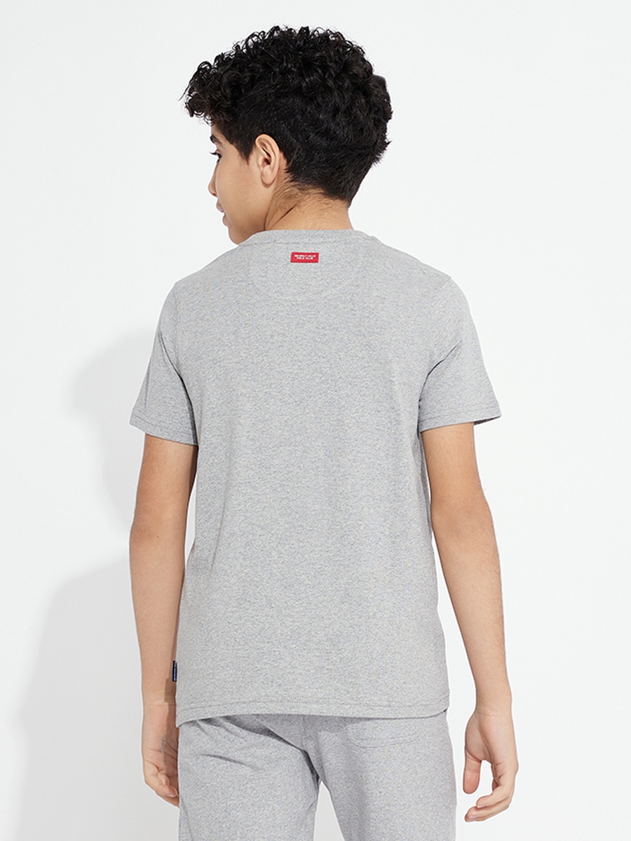 Boys Regular Fit Logo Print T-Shirt