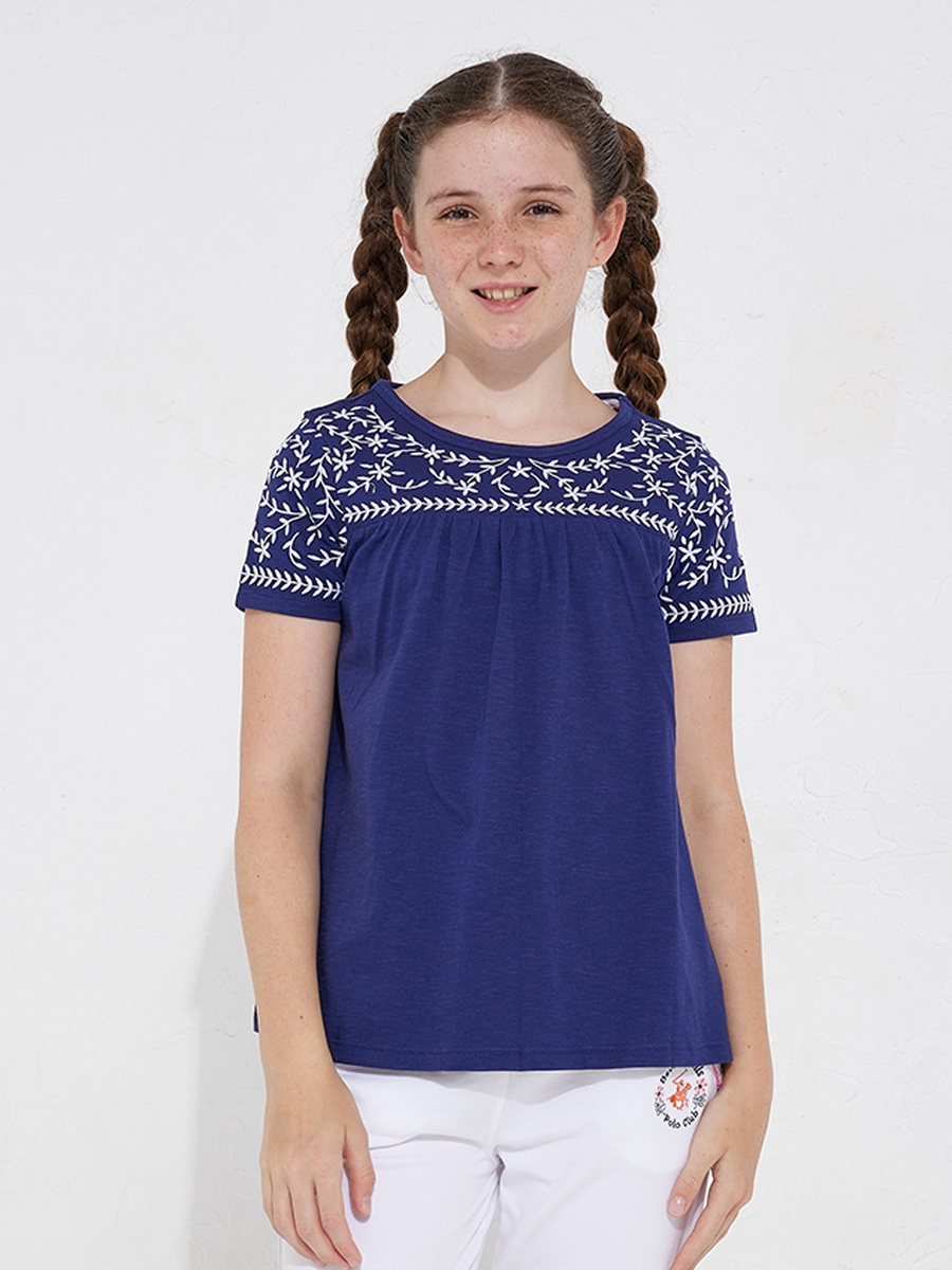 Girls Regular Fit Emroidered T-Shirt