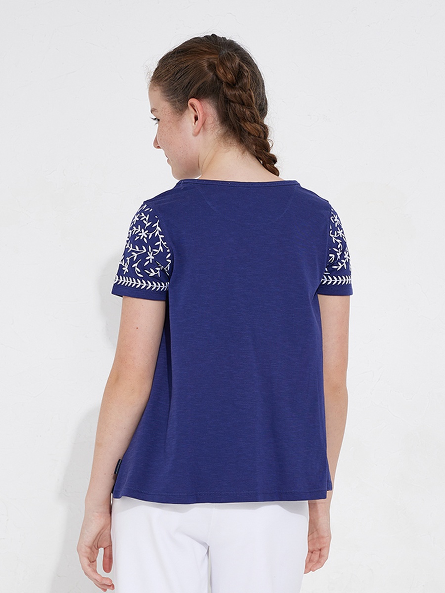 Girls Regular Fit Emroidered T-Shirt